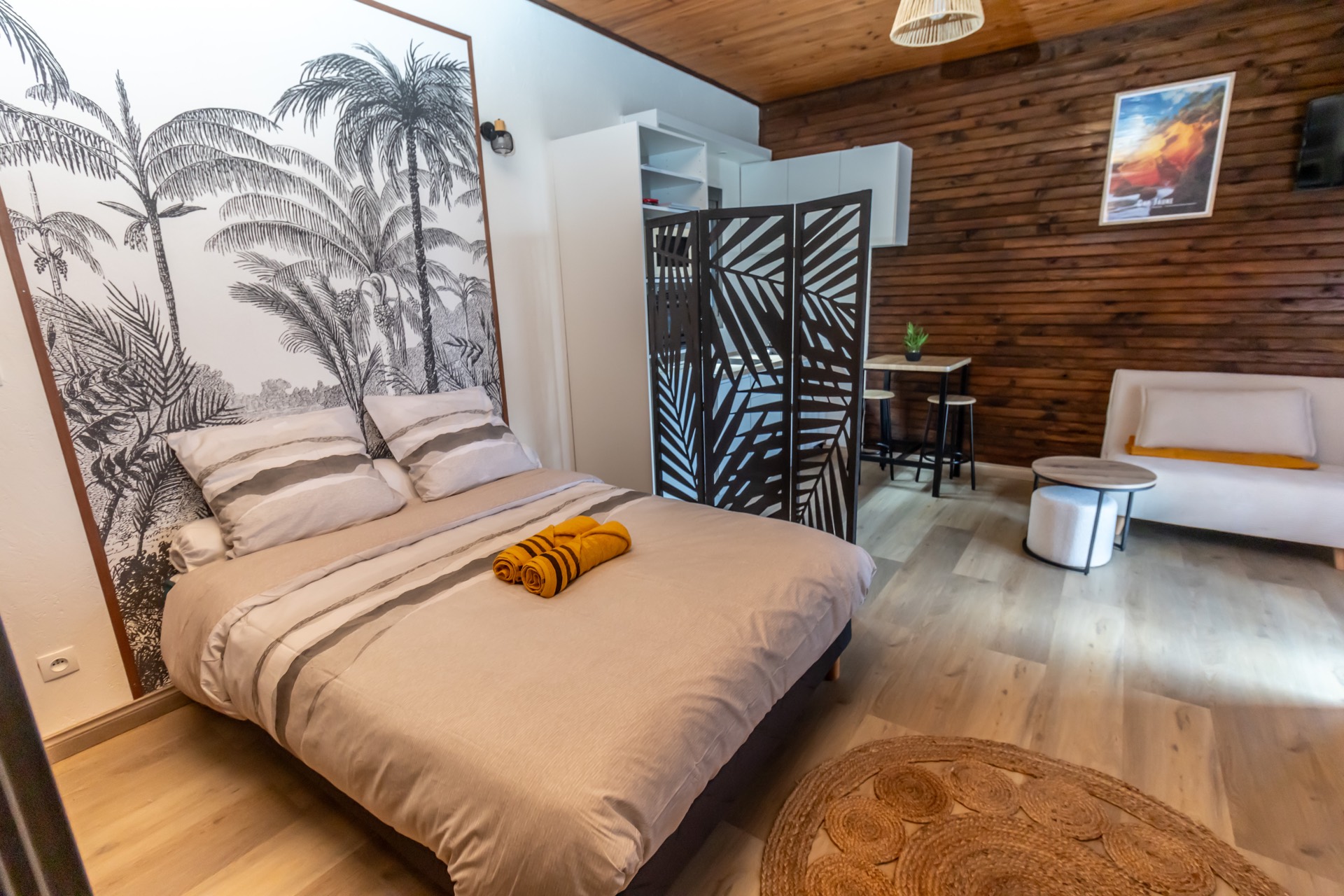 Espace de vie du bungalow